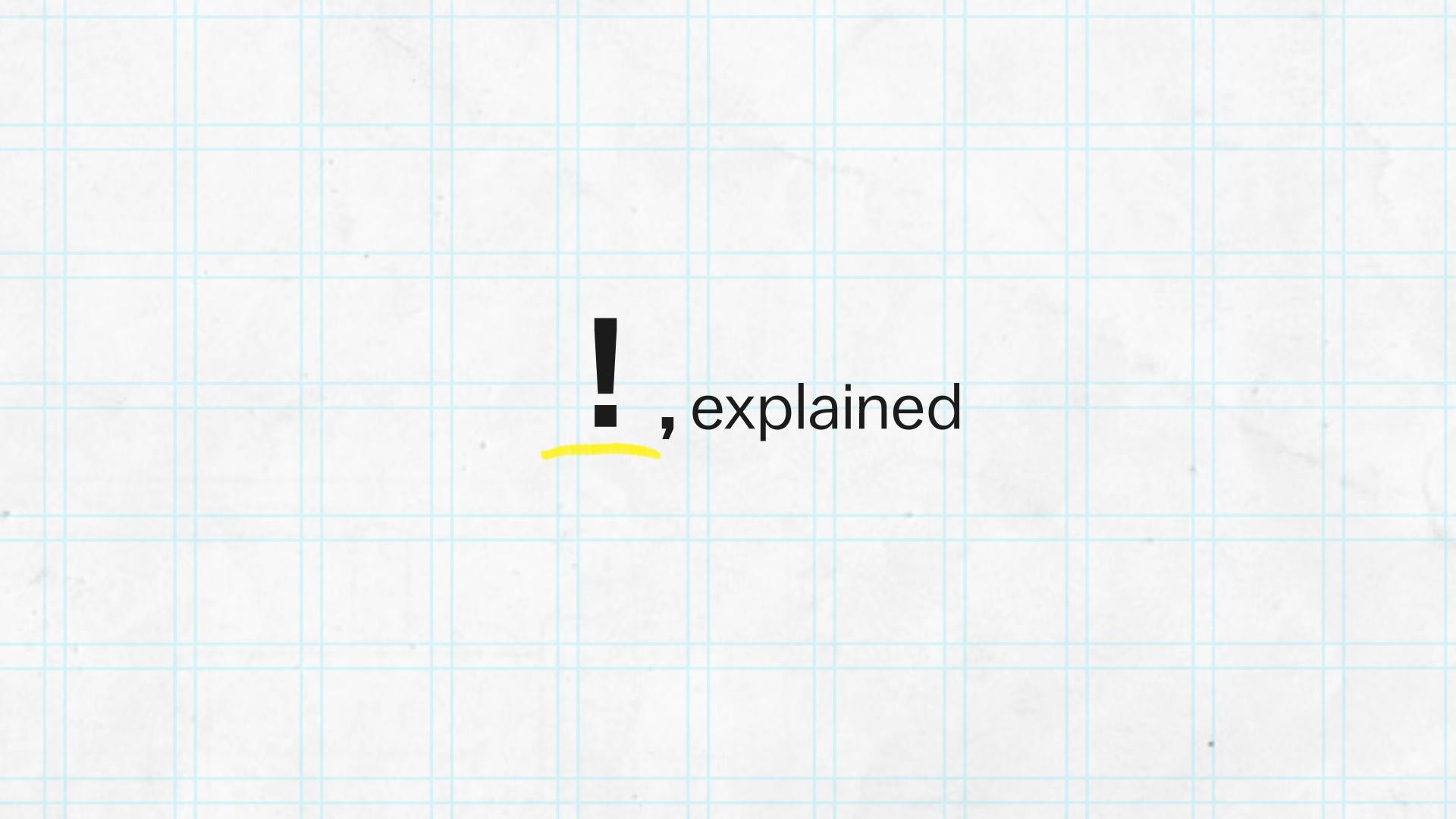 Explained: Exclamation Mark (!) | Season 1 | Episode 10